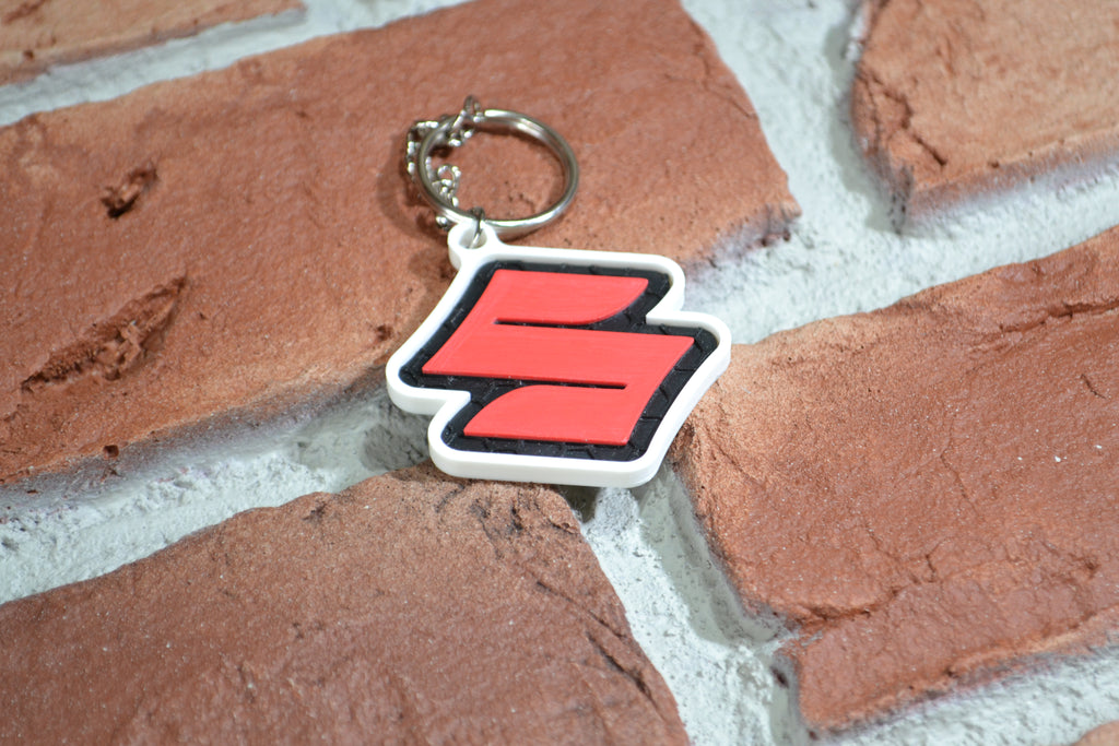 Suzuki Logo Keyring/Charm — Available as Full Logo or "S" Only