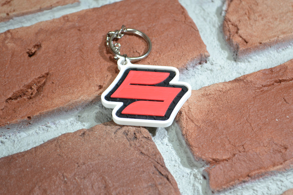 Suzuki Logo Keyring/Charm — Available as Full Logo or "S" Only