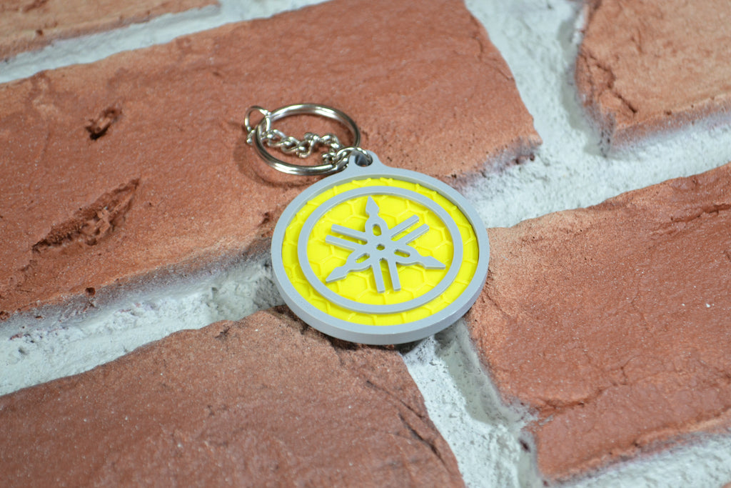 Yamaha Tuning Fork Logo Keyring/Charm — 3 Colour options