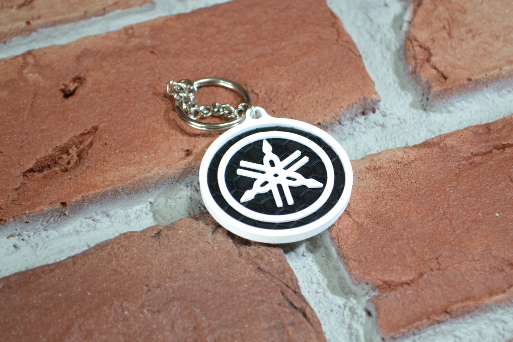 Yamaha Tuning Fork Logo Keyring/Charm — 3 Colour options