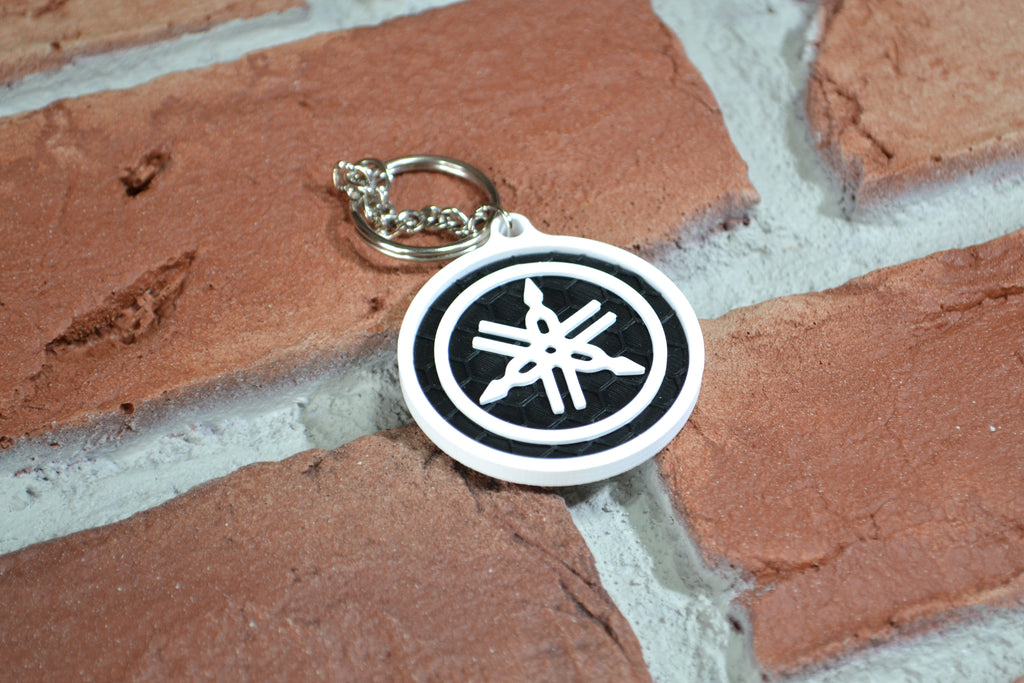 Yamaha Tuning Fork Logo Keyring/Charm — 3 Colour options