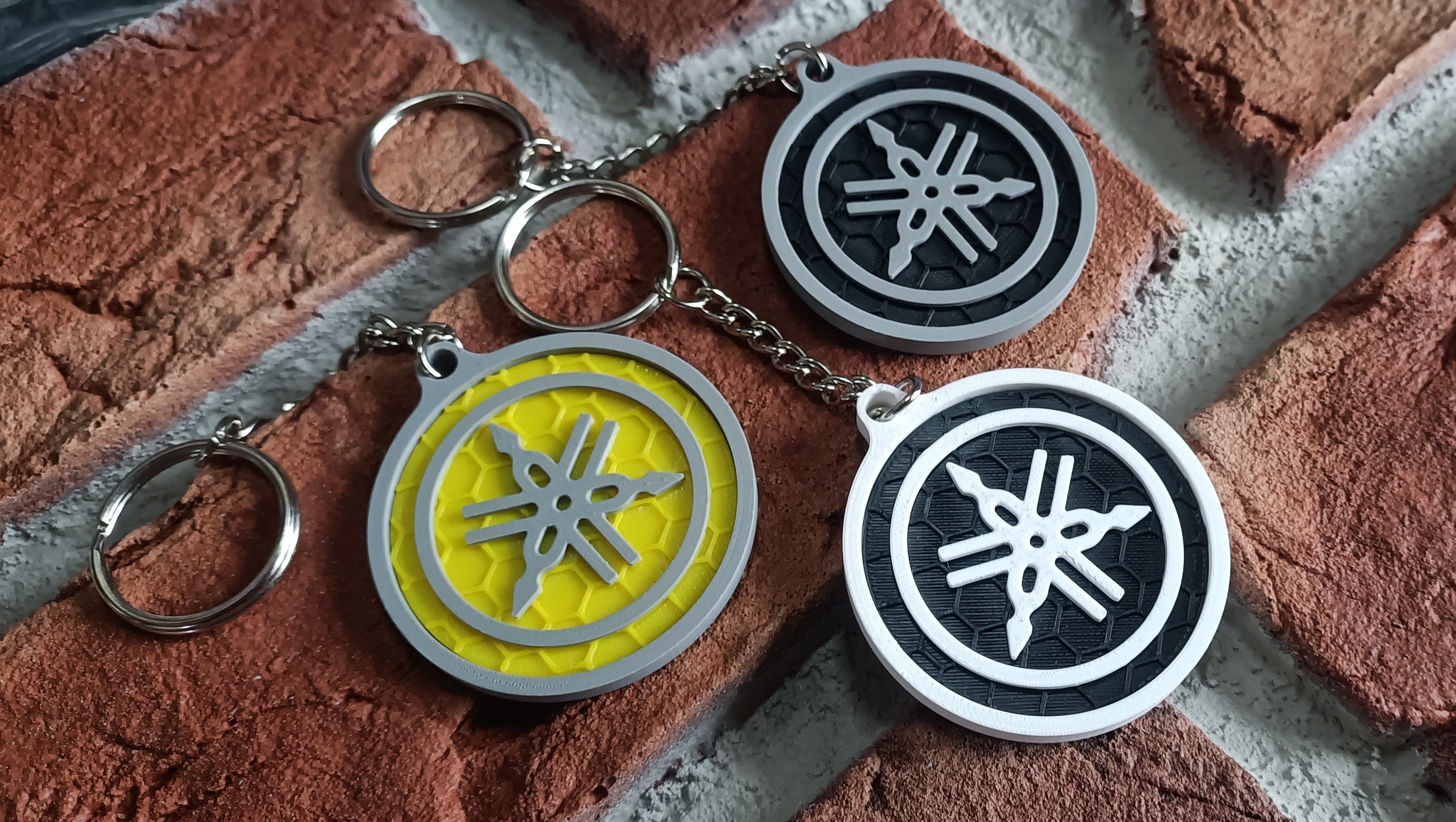 Yamaha Tuning Fork Logo Keyring/Charm — 3 Colour options