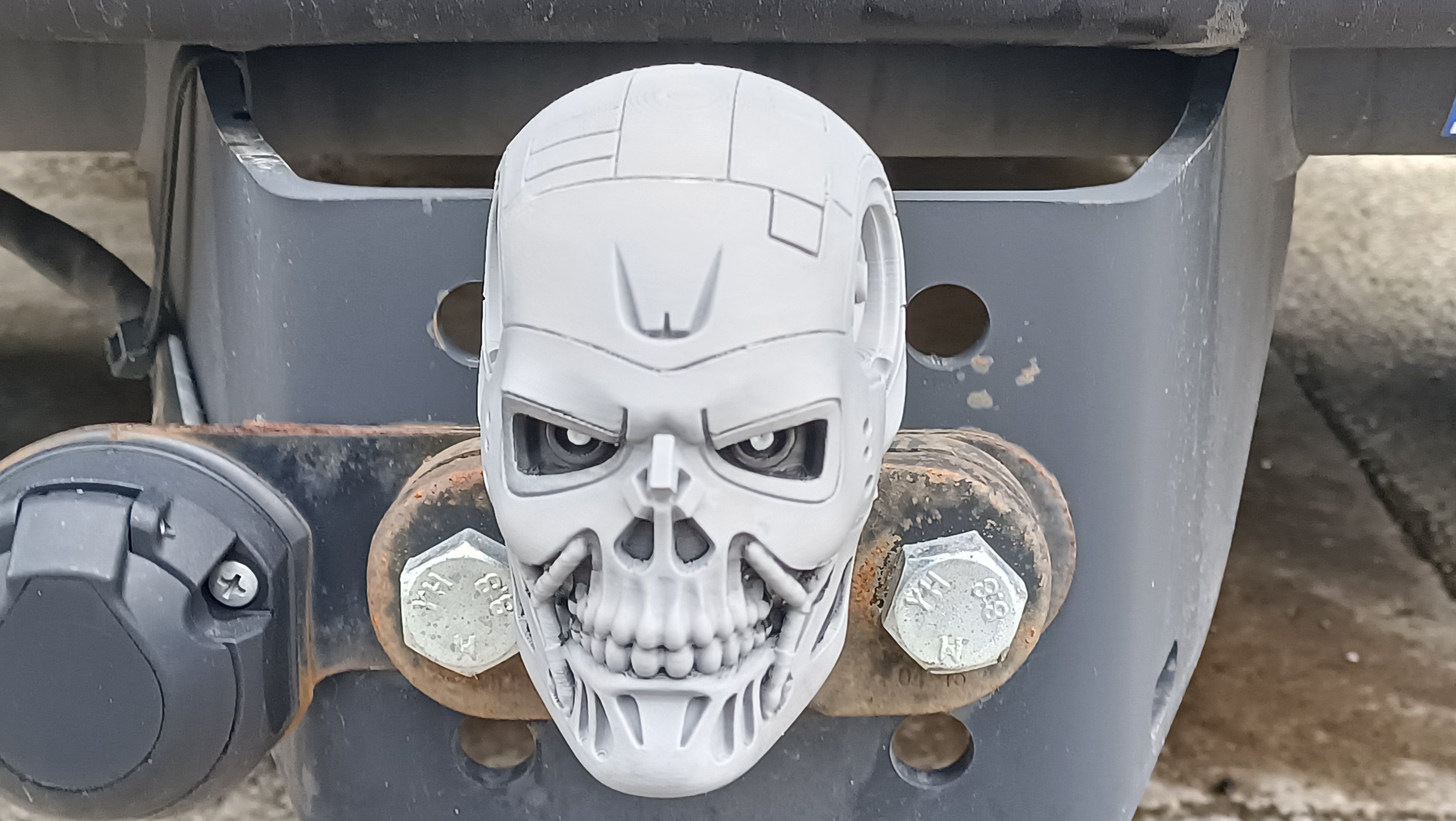 Tow Ball Hitch Protector - Cyber Skull